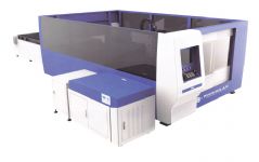 Fiber laser cutting machine with exchange table